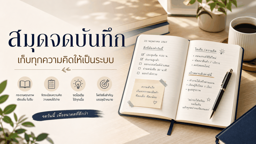 สมุดจดบันทึกและเครื่องเขียนสั่งผลิต